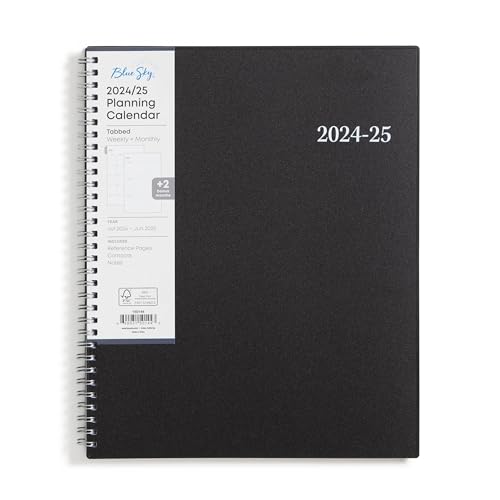 Blue Sky 2024-2025 Academic Year Weekly and Monthly Planner, 8.5" x 11", Flexible Cover, Wirebound, Enterprise (150144)
