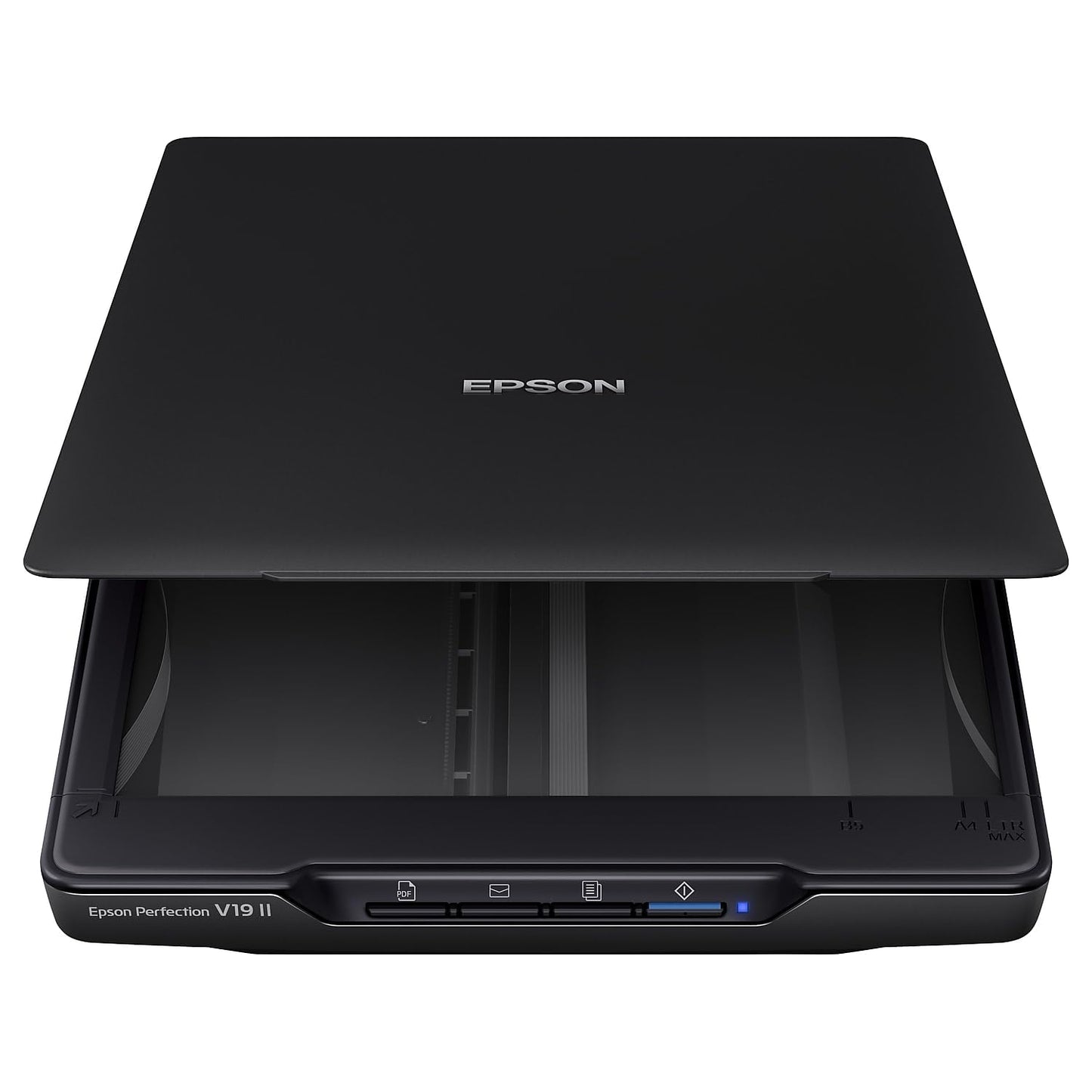 Epson Perfection V19 II Color Photo and Document Flatbed Scanner with 4800 dpi Optical Resolution, USB Power and High-Rise, Removable Lid